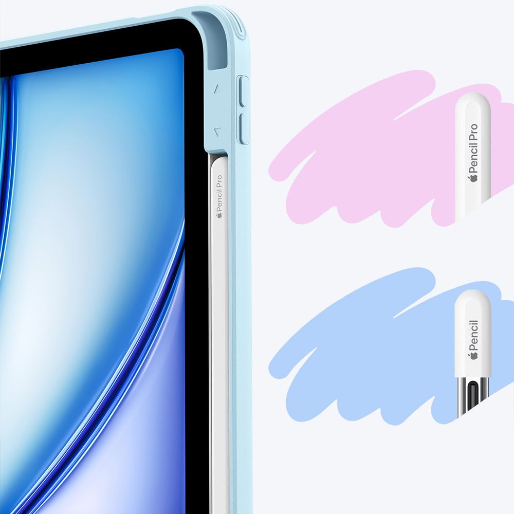 Etui z klapką ESR Flip Hybrid do iPad Air 11" / 10.9" 2025/2024/2022/2020, błękitne. Uchwyt na Apple Pencil, wsparcie dla ładowania magnetycznego, przechowywanie rysika